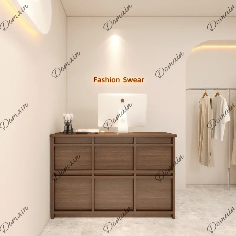 9X Wooden Front Desk Reception Desks Checkout Counter Luxury Business Reception Desks Shop Modern Office Furniture Receptie LLRD