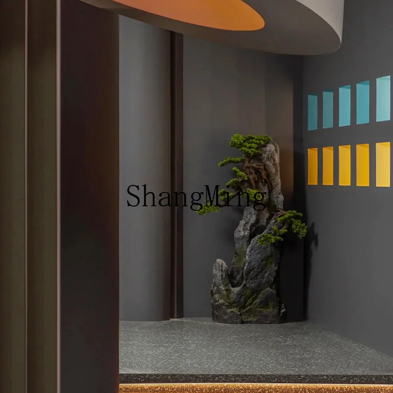 

ZJH water town story rockery stone landscaping Chinese floor-to-ceiling landscape combination indoor entrance decoration