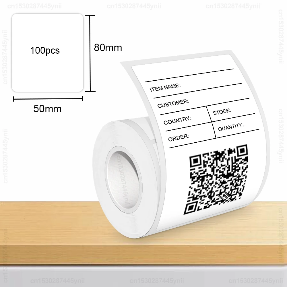 E210 P50 Phomemo M110 Thermal Label Printer Paper Sticker 50*80mm 50*30mm 40*30mm 30mm*20mm E210 Self-adhesive Label Paper Tape