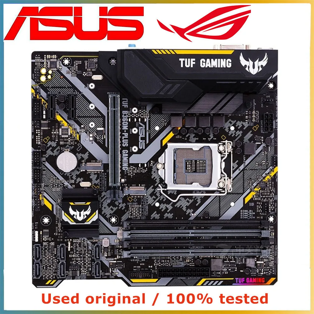For ASUS TUF B360M-PLUS GAMING B360M LGA 1151 i7/i5/i3 USB3.0 SATA3 Motherboard LGA1151 DDR4