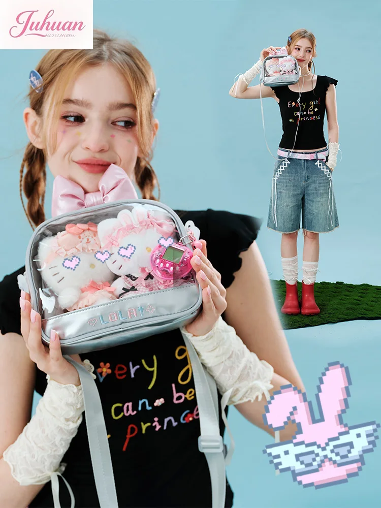 Kawaii اليابانية الحلو لطيف القوس Lta حقيبة المرأة الأصلية لوليتا Sharenting حقيبة صغيرة الغذاء بار الدخن الرسوم المتحركة حقيبة ساع فتاة