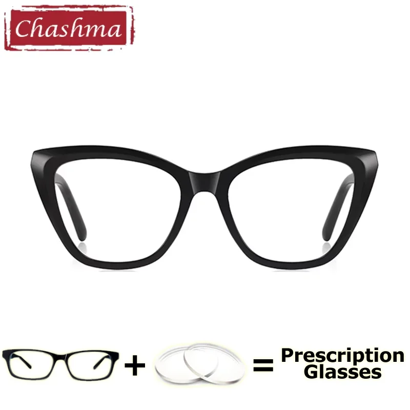 

Chashma Prescription Glasses Female Cat Eye Fashion TR90 Lenses Myopia Degree Optical Recipe Reading Eyeglasses Spectacles