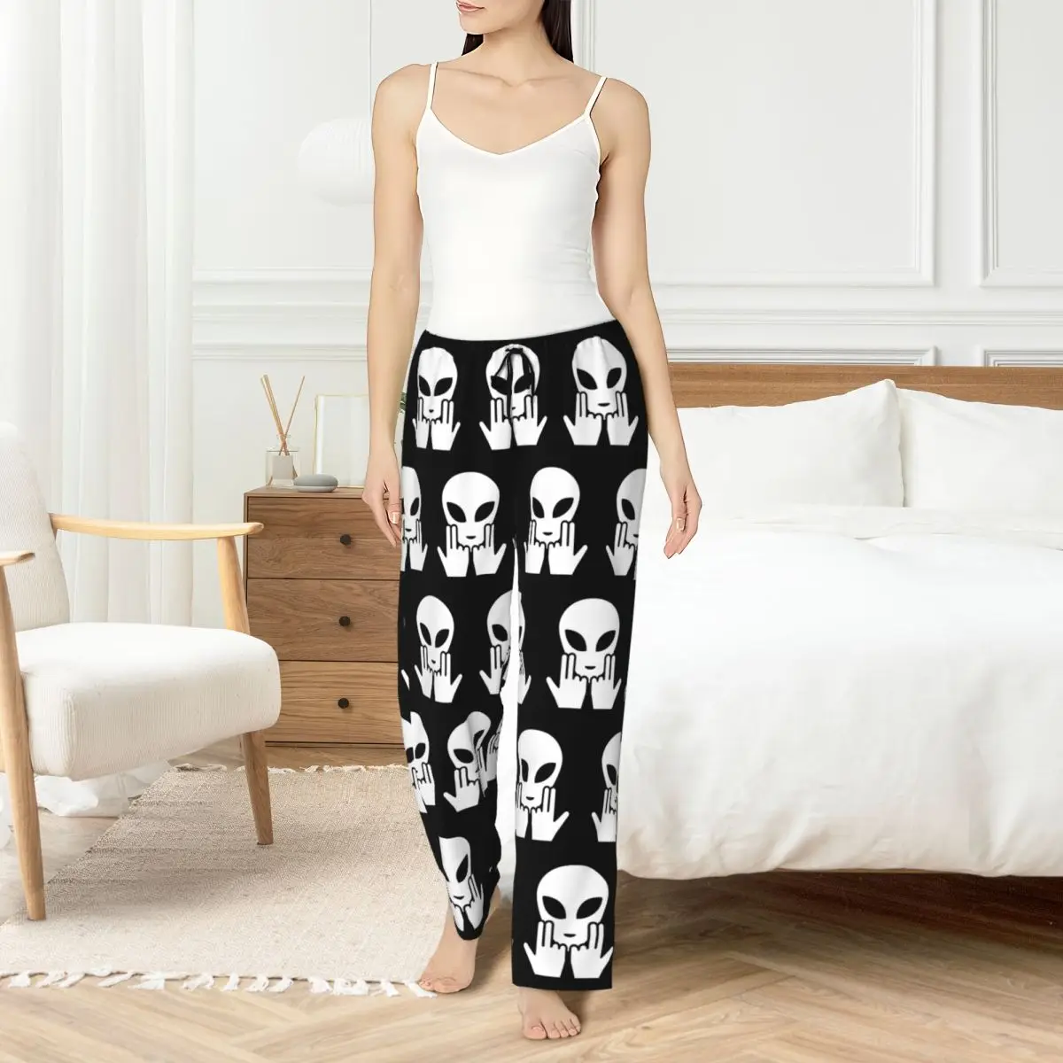 

Женские пижамные брюки с принтом французского рэпера, для сна, с карманами