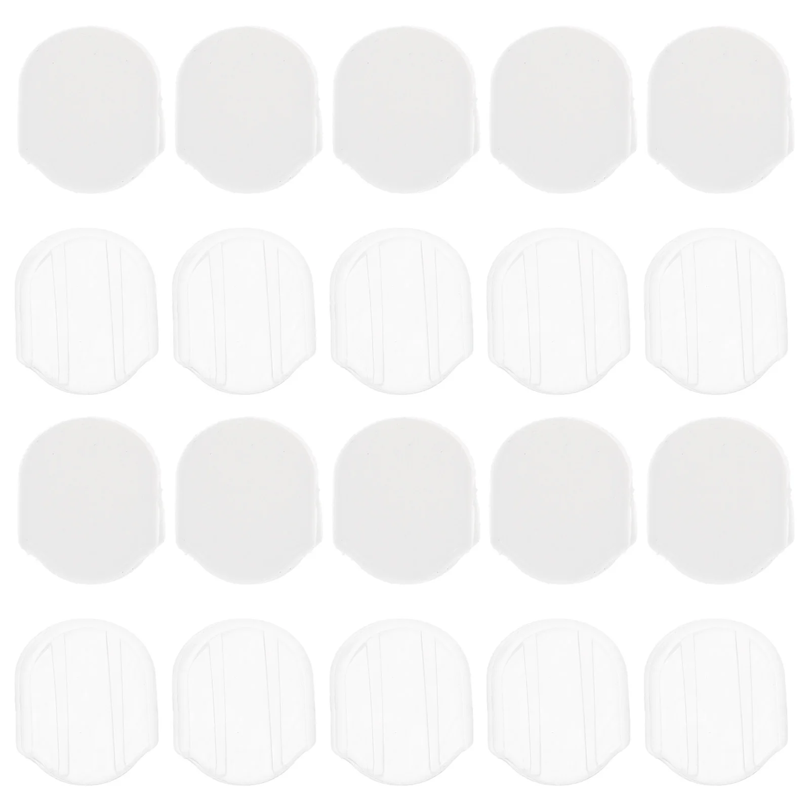 

40pcs Ear Clip Pads 1.8Cm Transparent Pain-Proof Replacement For Daily Use Oval Ear Clamp Accessories Skid Resistance Mat