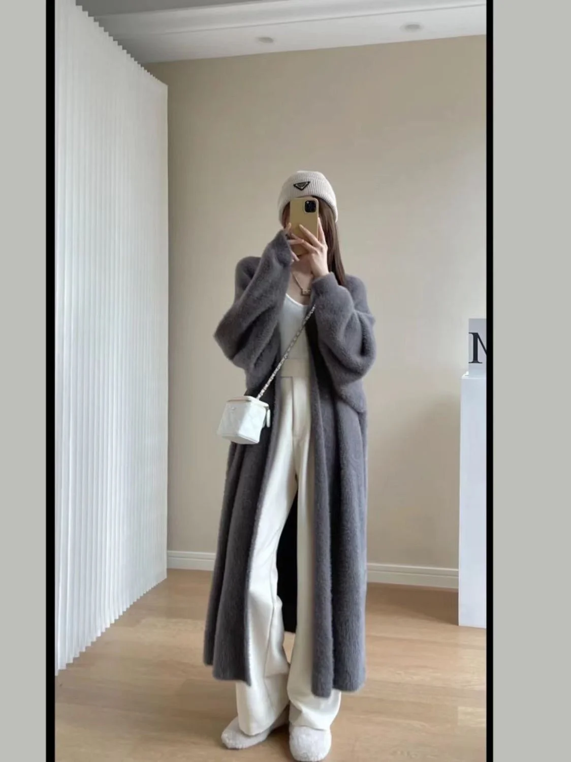 

Mid-Long Cardigans Navy Blue Womens Autumn Double-Pocket Knee Stripes Solid-Coloured Detail Fairycore Party Neck Elegant Vintage