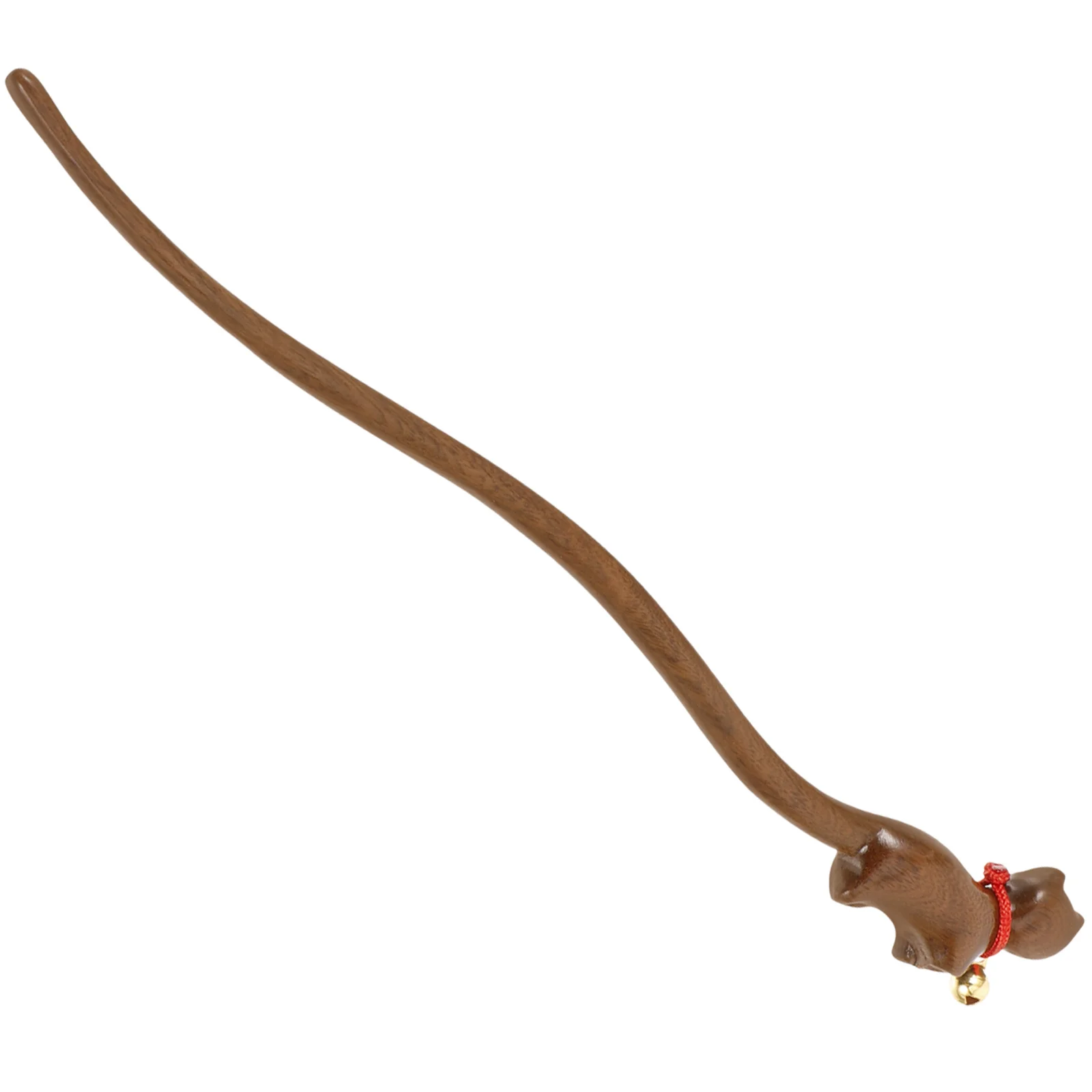 

Wooden Chopstick Vintage Cat Bell Hair Stick Bun Accessories For Women Girls Traditional Chinese Hair Styling Tool