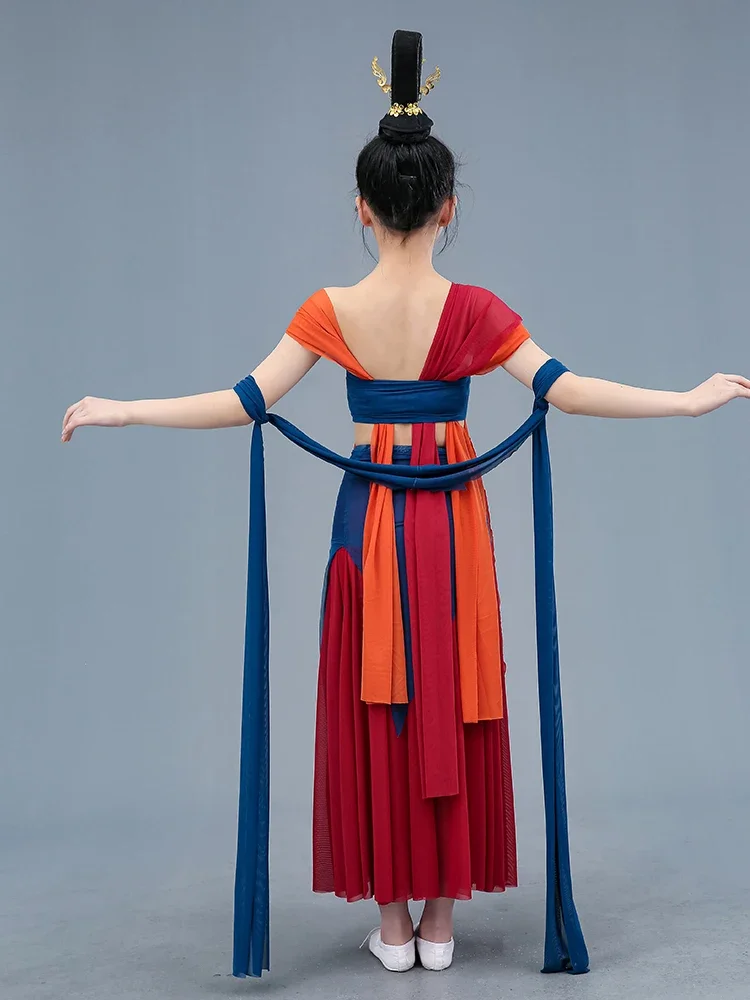 Klassische Tanz Kleidung Dunhuang Tanz Kostüme Mädchen Professionelle Leistung Dance Tragen Hanfu Kleid Yangko Praxis Kleidung