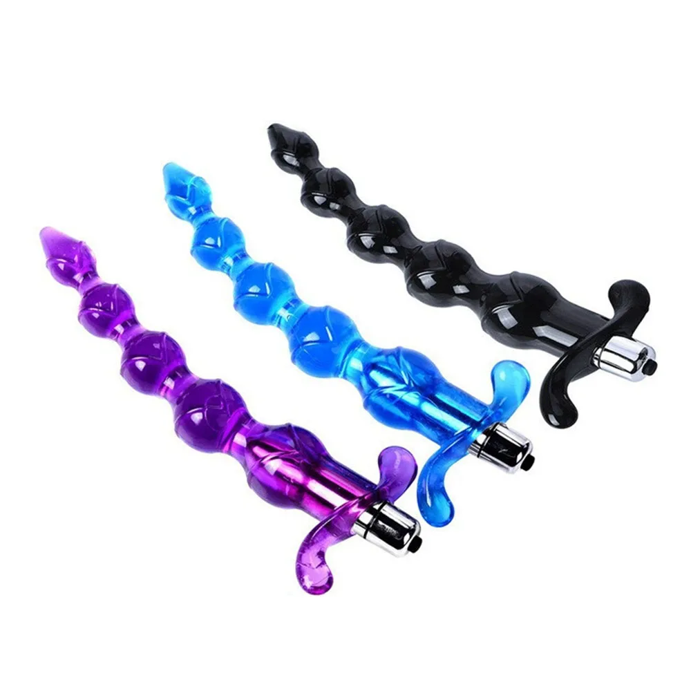21cm long Beads Vibrator Vibration Clit Stimulate Anal plugs Vibrator vagina Masturbation Textured Sex Toys For Women