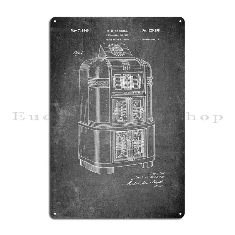 Jukebox Patent Metal Sign Pub Party Wall Custom Designer Club Tin Sign Poster