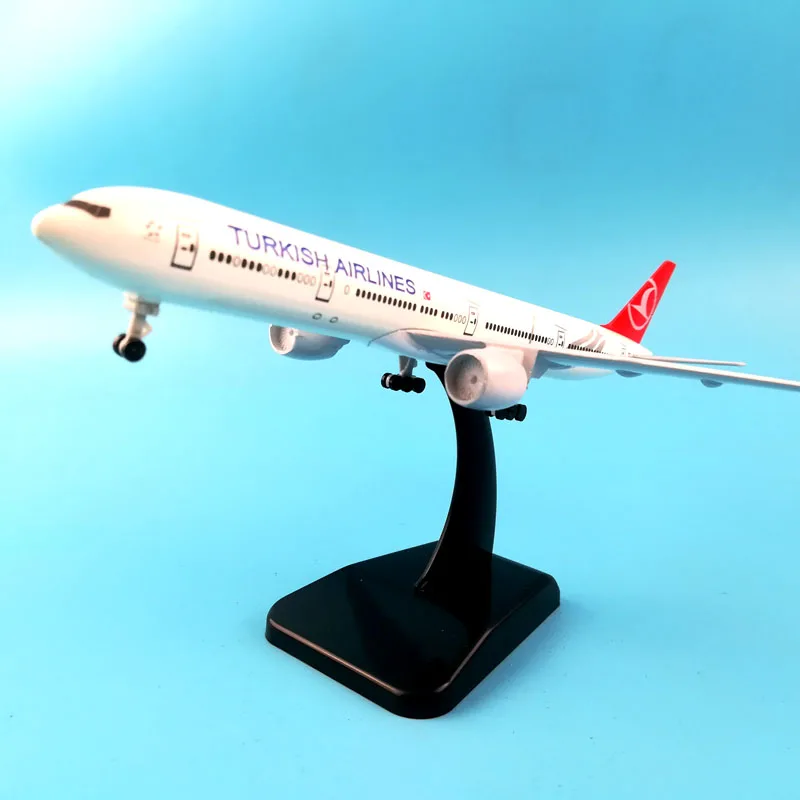 

20cm Alloy Metal Air TURKISH Airlines Boeing 777 B777 Airways Plane Model Airplane Model w Stand Aircraft Crafts Gift