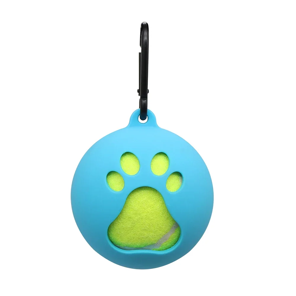 

2024 Hands-Free Silicone Pet Ball Cover Holder with Dog Leash Attachment Fit for Standard Tennis Balls Pet Supplies