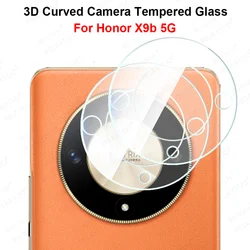 Protector de cristal de cámara curvado transparente 3D para Honor X9b 5G Xonor Honar X9 B Honer X 9b Honor X9 B 2023 9H, funda de lente trasera, 2 piezas