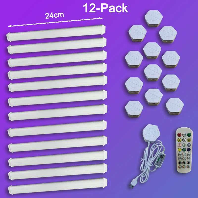 Slimme RGB-wandlamp, Bluetooth APP-verbinding LED-lichtbalk voor muziekfeest, DIY TV-achtergrondverlichting Ambient Decoratie in slaapkamerspel