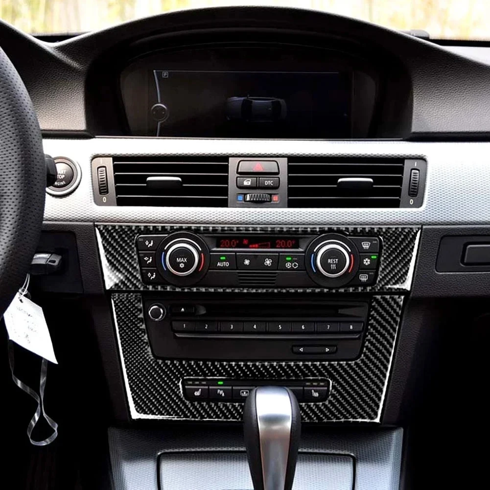 

Для BMW 3 E90 E92 2005-2012 полоса из настоящего углеродного волокна, панель компакт-дисков для кондиционера, декоративная накладка, аксессуары для салона автомобиля