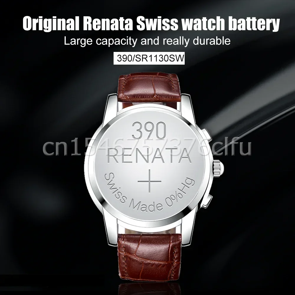 1-10PCS/Lot 100% Original Renata 390 SR1130SW AG10 389 LR54 LR1131 Toys Calculator Watch Battery MADE IN Swiss Button Coin Cell