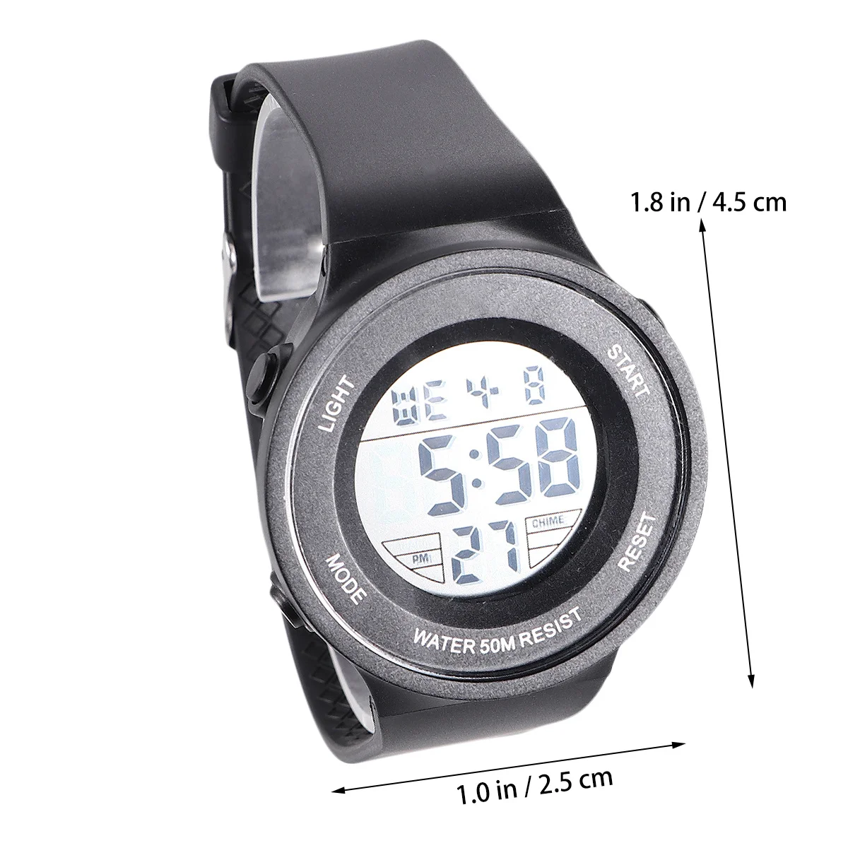 Reloj con luz nocturna luminosa, reloj de pulsera electrónico multifunción profesional para deportes, correr, natación, estudiante, 1 Uds.