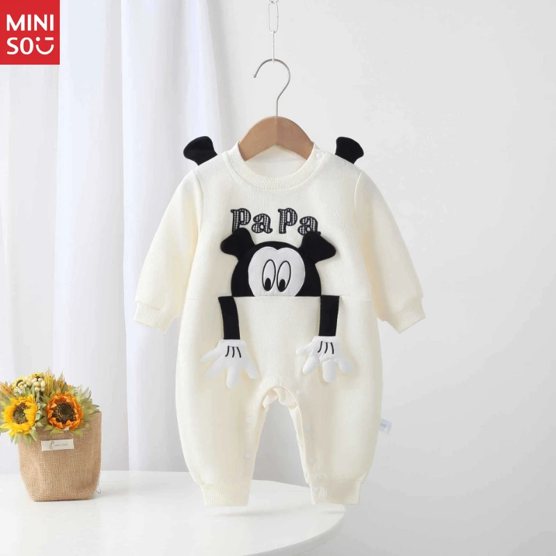 بدلة ديزني كوزي ميكي المطبوعة |   دافئ الشتاء نيسيي لحديثي الولادة |   ملابس مريحة على شكل حيوان لطيف