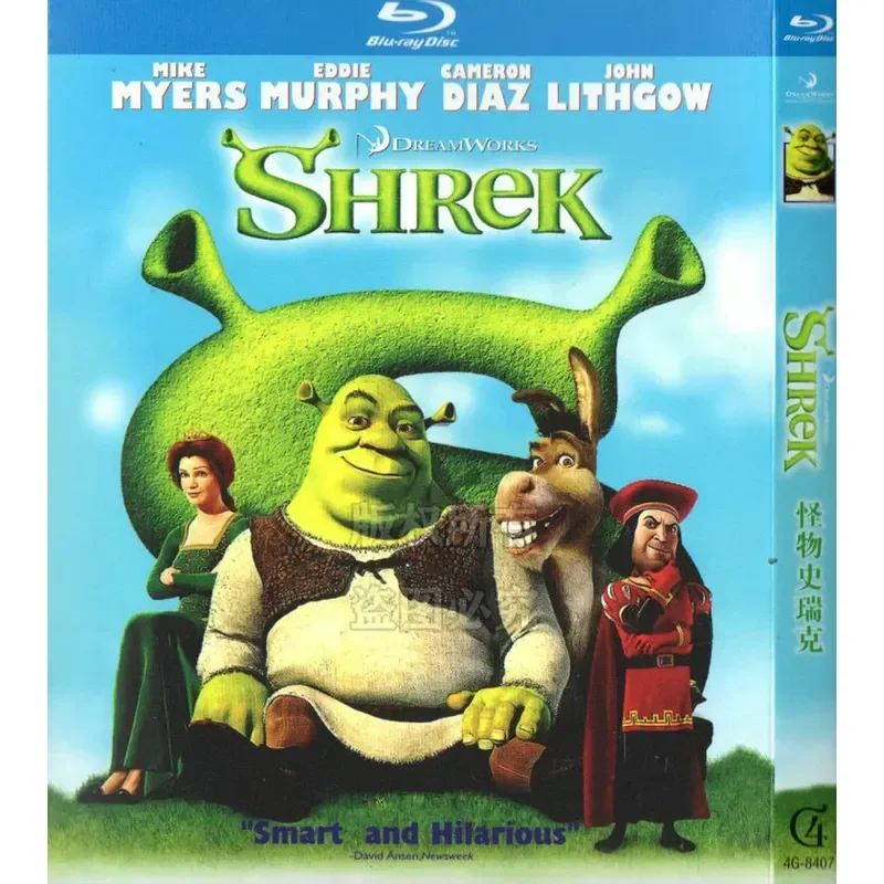 

American Comedy Adventure Fantasy Cartoon Shrek 1-4 BD Blu-ray High Definition 4 Discs