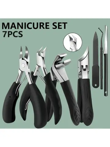1/7pcs Professional Heavy Duty Nail Care Tools for Ingrown And Toenails Classic Handle Ergonomic Stainless Steel Nail Clippers