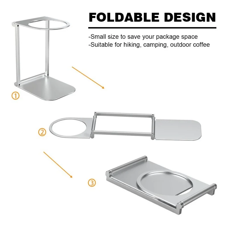 

Portable Foldable Coffee Drip Holder, Aluminum Drip Holder, Italian Espresso Machine Bracket, Lightweight Coffee Drip Holder