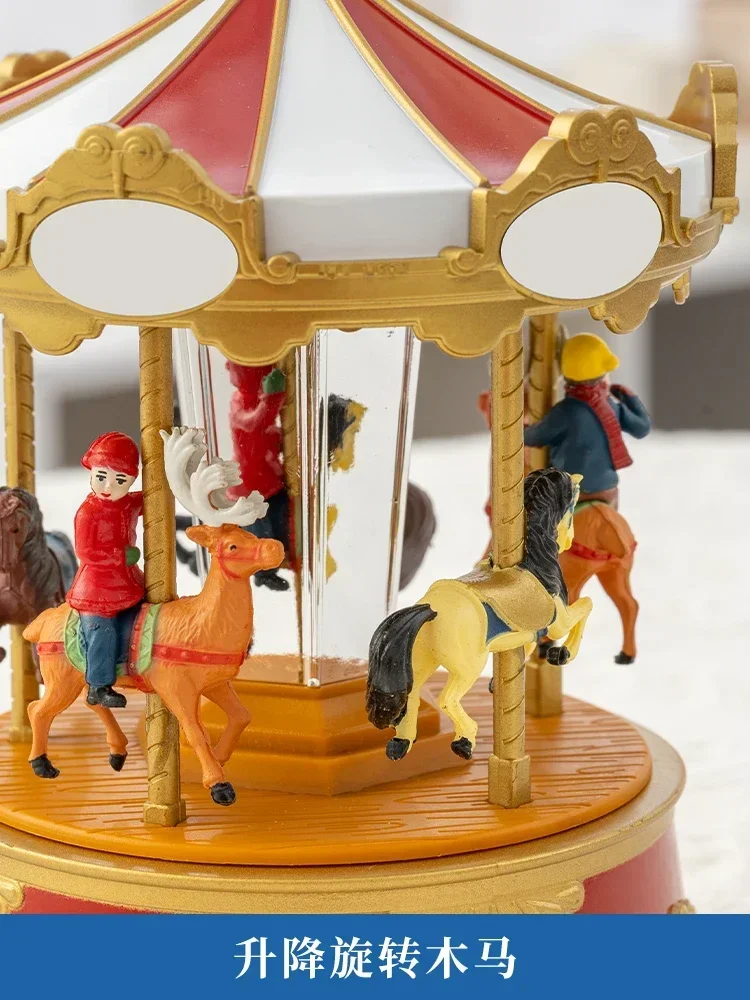 Rotating Trojan music box, Ferris wheel music box, little girl toy, girl's birthday, New Year, Valentine's Day gift