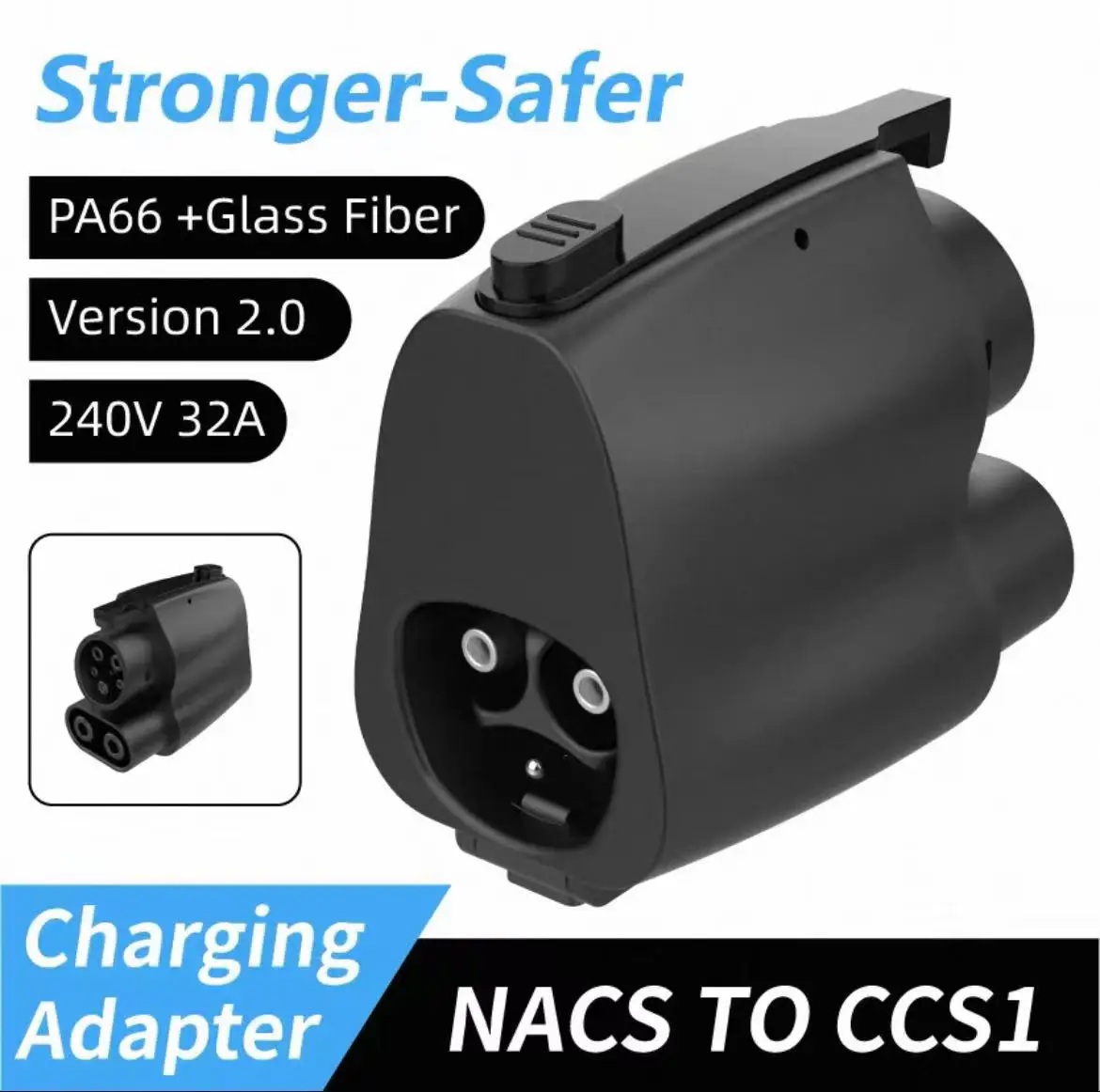 Electricee NACS to CCS1 Adapter for Ford Rivian GM Car NACS to CCS1 Adapter Compatible with DC NACS Supercharger DC V1/V2/V3/V4