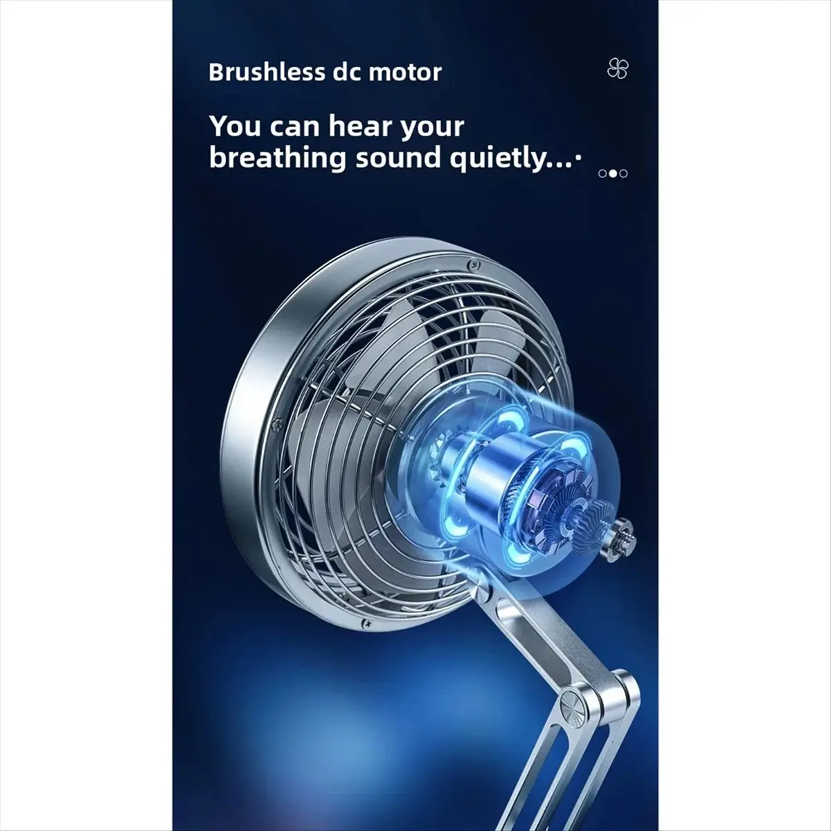 【Like】  Metal USB Charging Mini Fan 360 Degree Rotation Folding Outdoor Desktop Creative Fan Aluminum  Adjustable Desk Fan