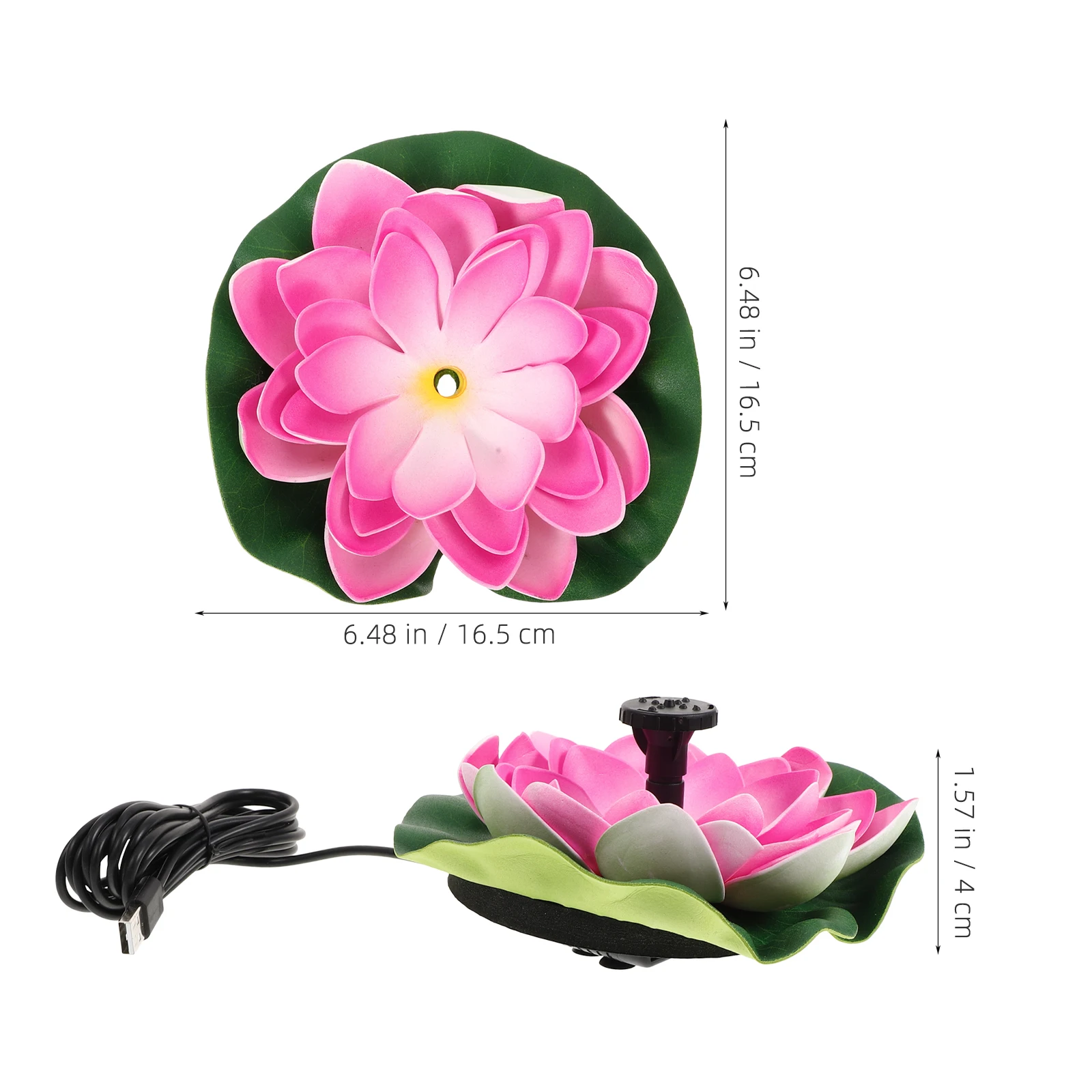 

Lotus Bird Bathtub Garden Fountains Outdoor Pond Accessories for Pool Dynamo Pe Water