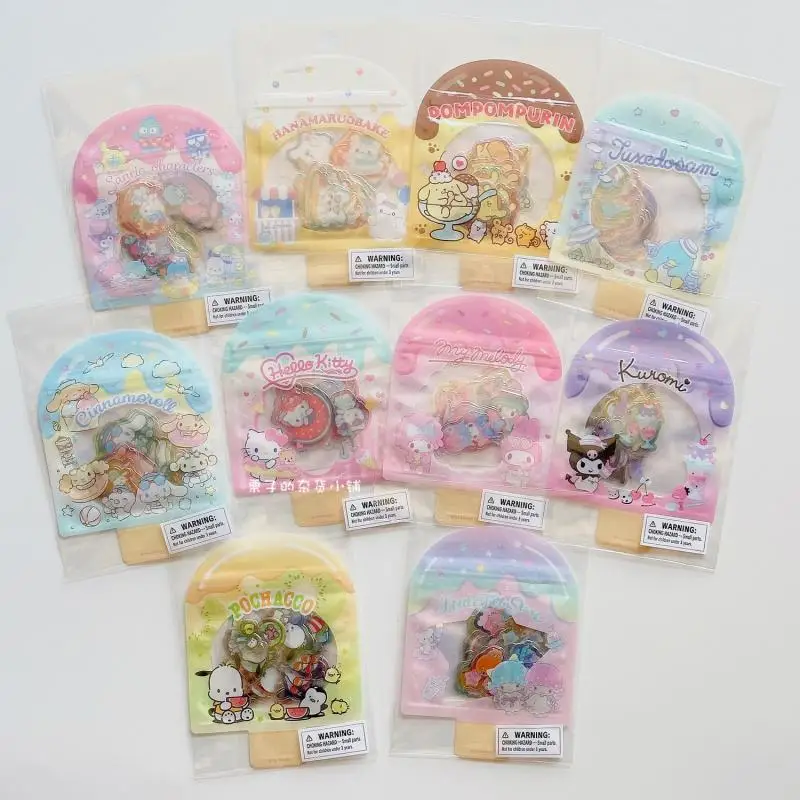 30 pz/set Sanrio Summer Popsicle Sticker Packs Cartoon Kitty Melody Kuromi Cinnamoroll Pochacco adesivi stampati decorativi