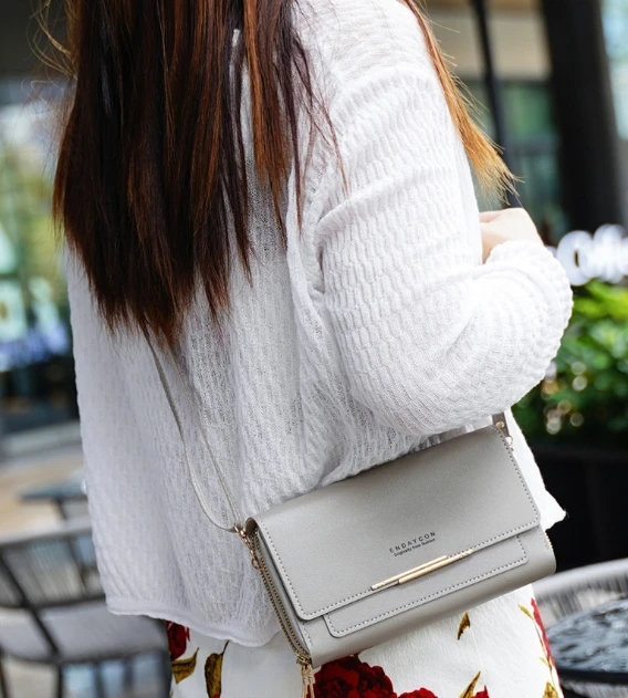 Damen-Geldbörse Koreanische Handtasche Multi-Kartenfach Große Kapazität Casual Schultertasche Handytasche Modischer Neuer Stil – Detail 1