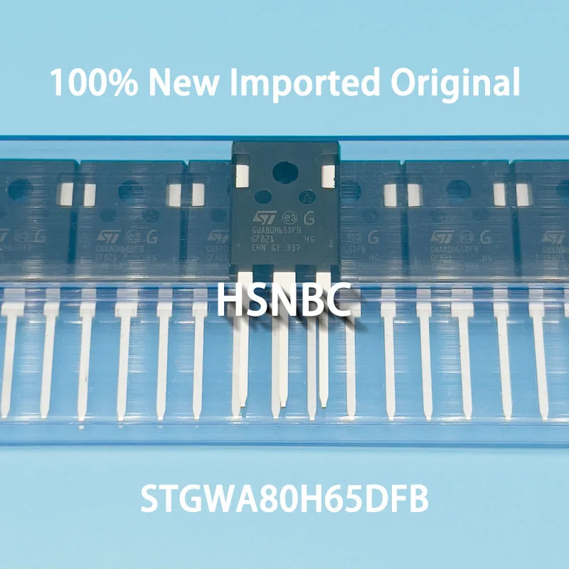 

10Pcs/Lot STGWA80H65DFB GWA80H65DFB TO-247 650V 80A IGBT Power Transistor 100% New Imported Original