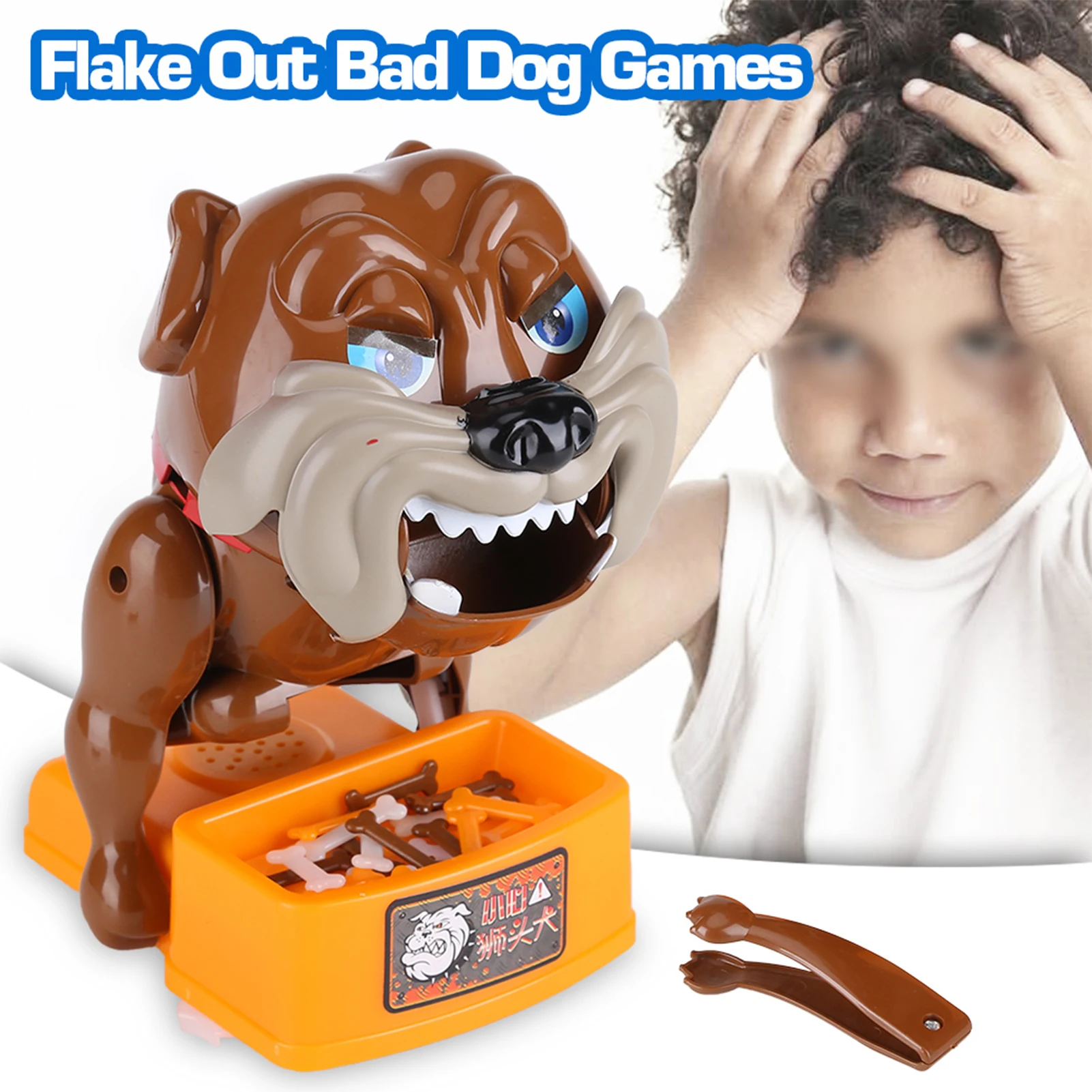 Funny Tricky Toy Bad Dog Chew Bone Action Games Biting Wake Dog Parents Interactive Toy Party Family Game Kids Xmas Gift
