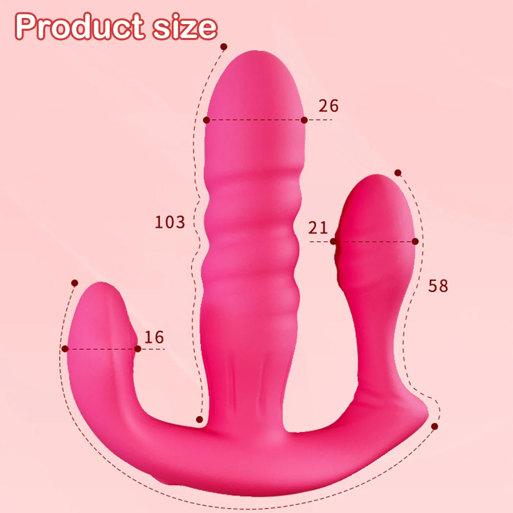 Teleskopik bergetar Dildo untuk wanita dapat dipakai nirkabel pengendali jarak jauh Vibrator celana dewasa wanita klitoris masturbasi mainan seks