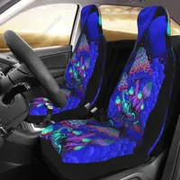 Mushroom Galaxy Automotive Seat Cover Accessories Car Seat Covers Protectors Front Printed Seat Covers Universal 2pcs