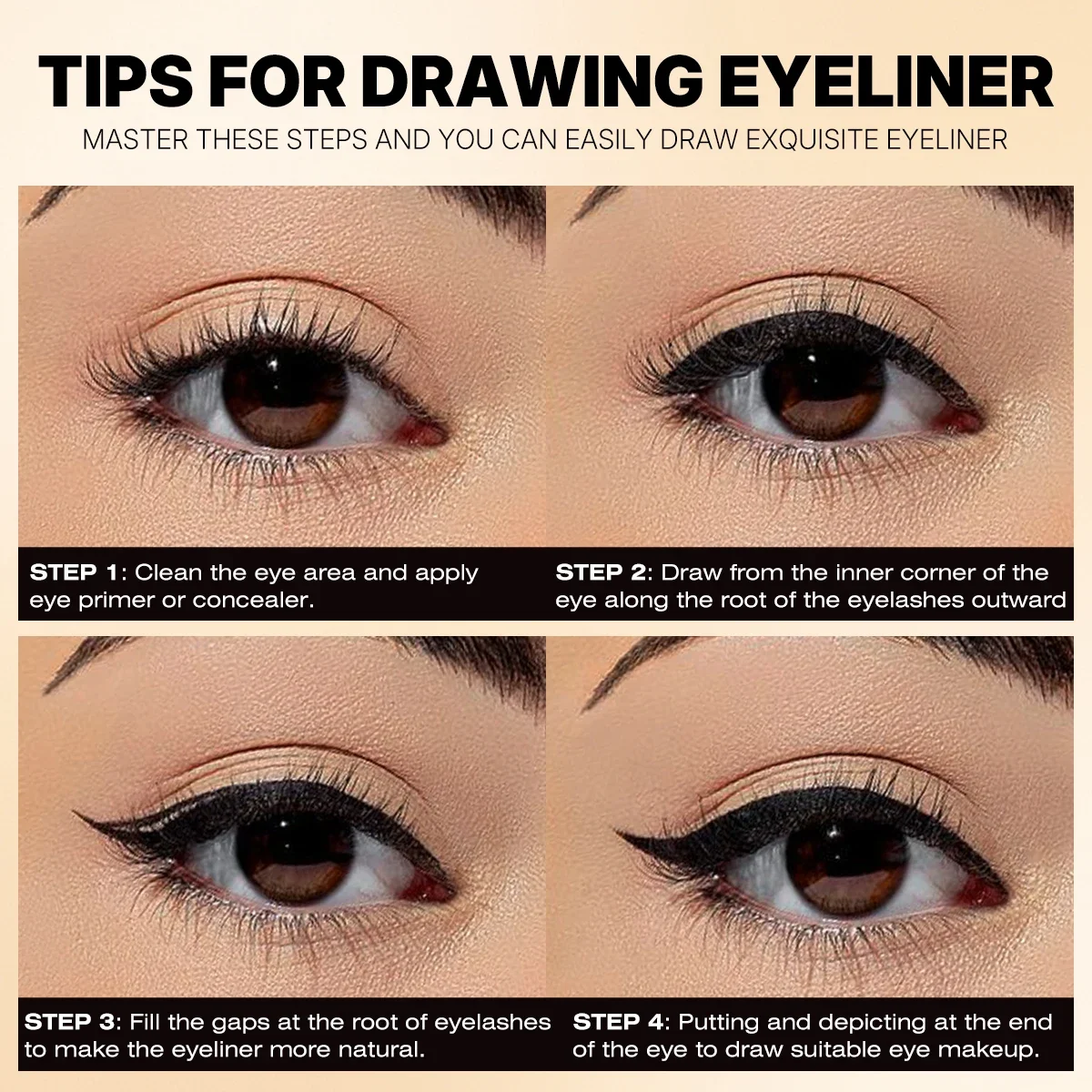 Schweißfester, wischfester, schwarzer, mattierter Eyeliner-Gelstift, wasserfest, langlebig, schnell trocknend, natürlicher Eyeliner, Gelstift, Make-up