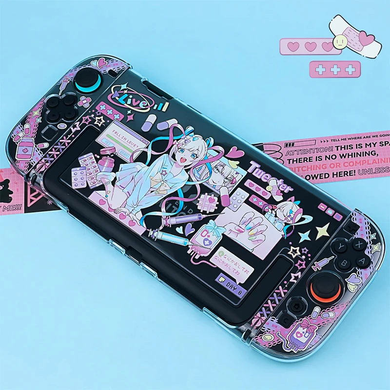 Anime Crystal Protective Case dla Nintendo Switch 2 JoyCons Shell Hard PC Cover Dock Case dla Switch 2 2025 Game Console — zdjęcie produktu 3