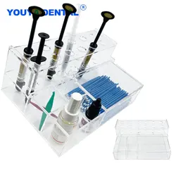 Multi-functional Dental Resin Shelf Placement Rack Adhesive Applicator Dispenser for Composite Syringes Bonding Box Dentist Lab