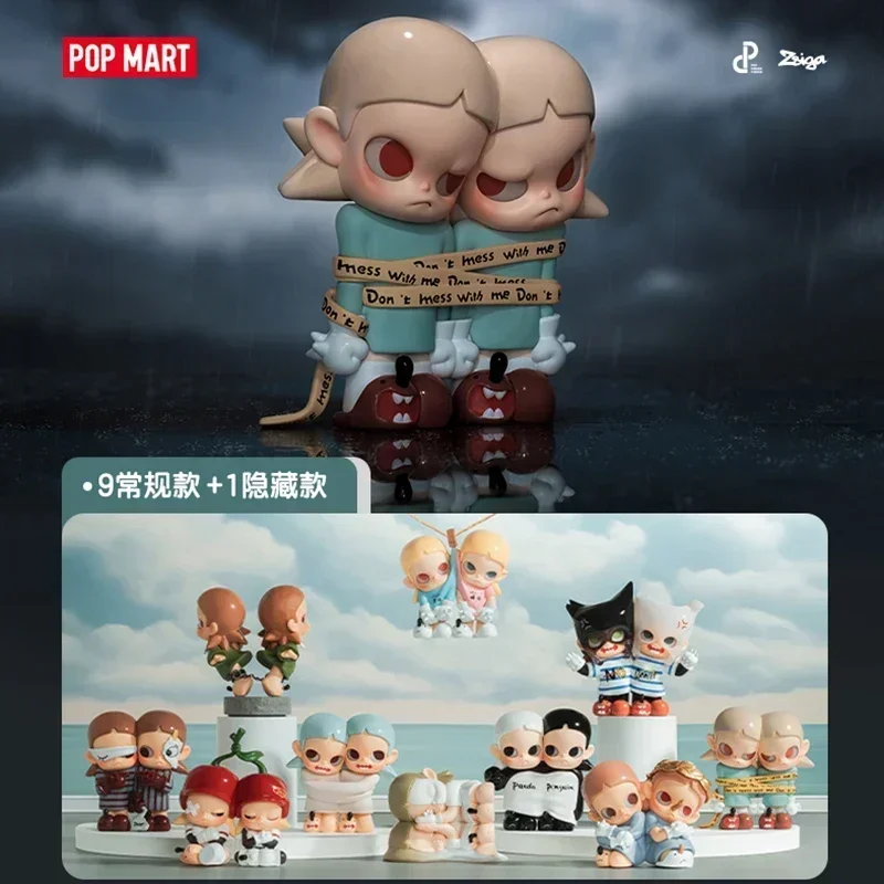 

POP MART Zsiga Twins Series Kawaii Anime Action Figure - Blind Box Surprise Mystery Bag Random Caixa Caja