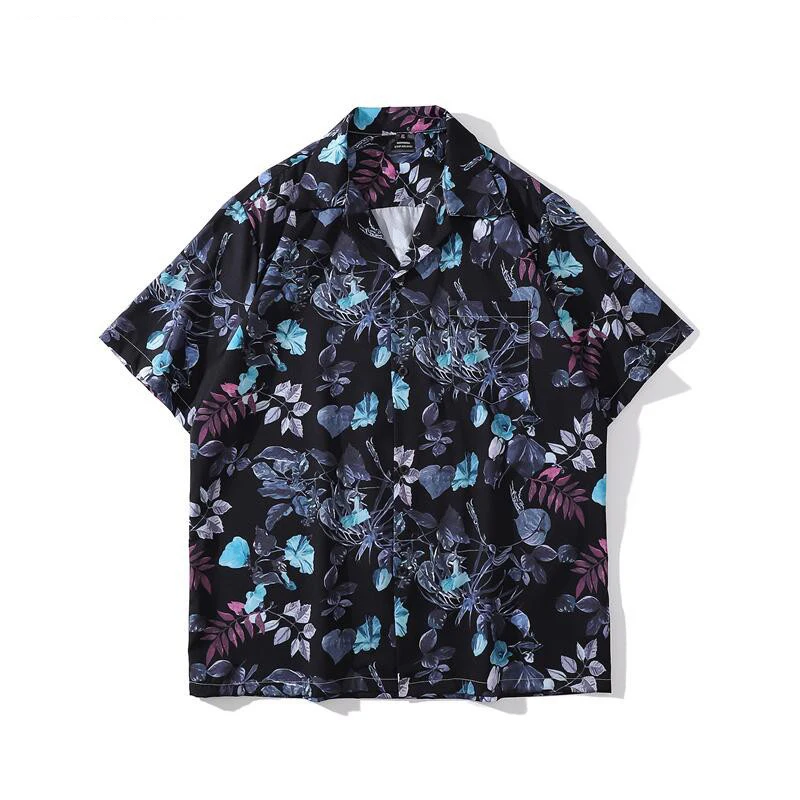 Japanese Retro Lapel Men Shirt 3D Print Man/Women Casual Fashion Short Sleeves Shirts Button Streetwear Oversized Unisex Clothes