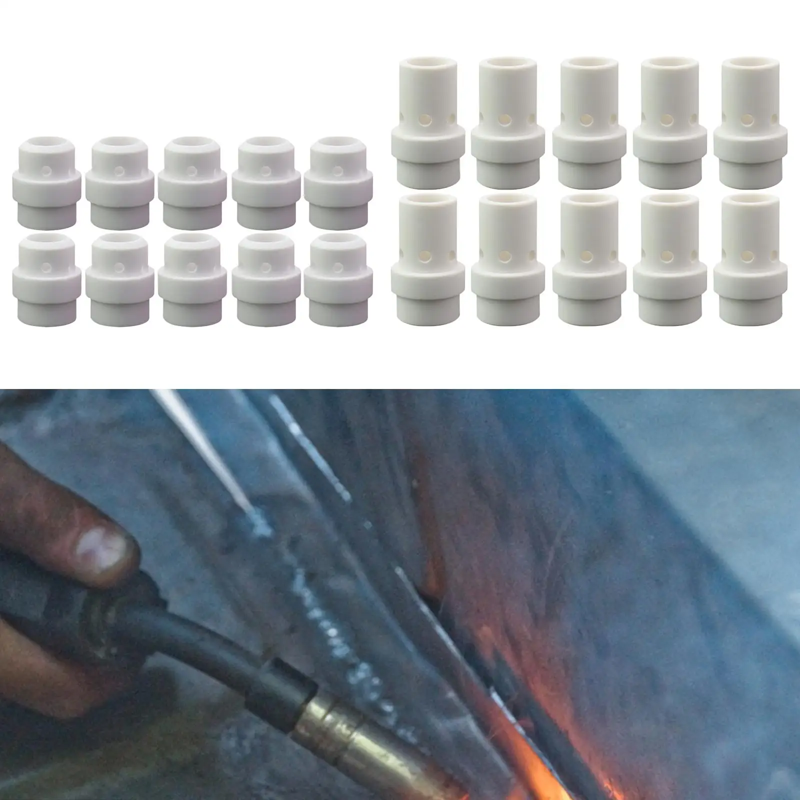 MIG Torch Ceramic Gas Diffuser Assembly Universal High Temperature Accessory Kit for Welding Equipment Machines