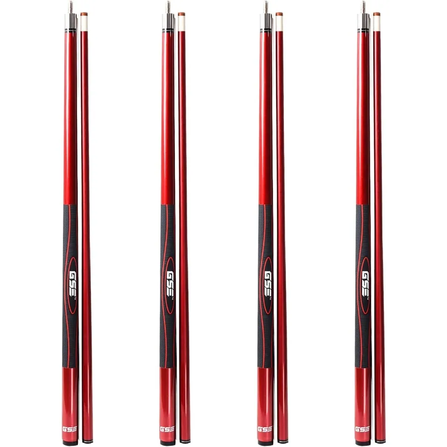 GSE Games Sports Expert 58 2 قطعة من أعواد البلياردو المركبة المصنوعة من الألياف الزجاجية والجرافيت مع خيارات ألوان متعددة ووزن #1