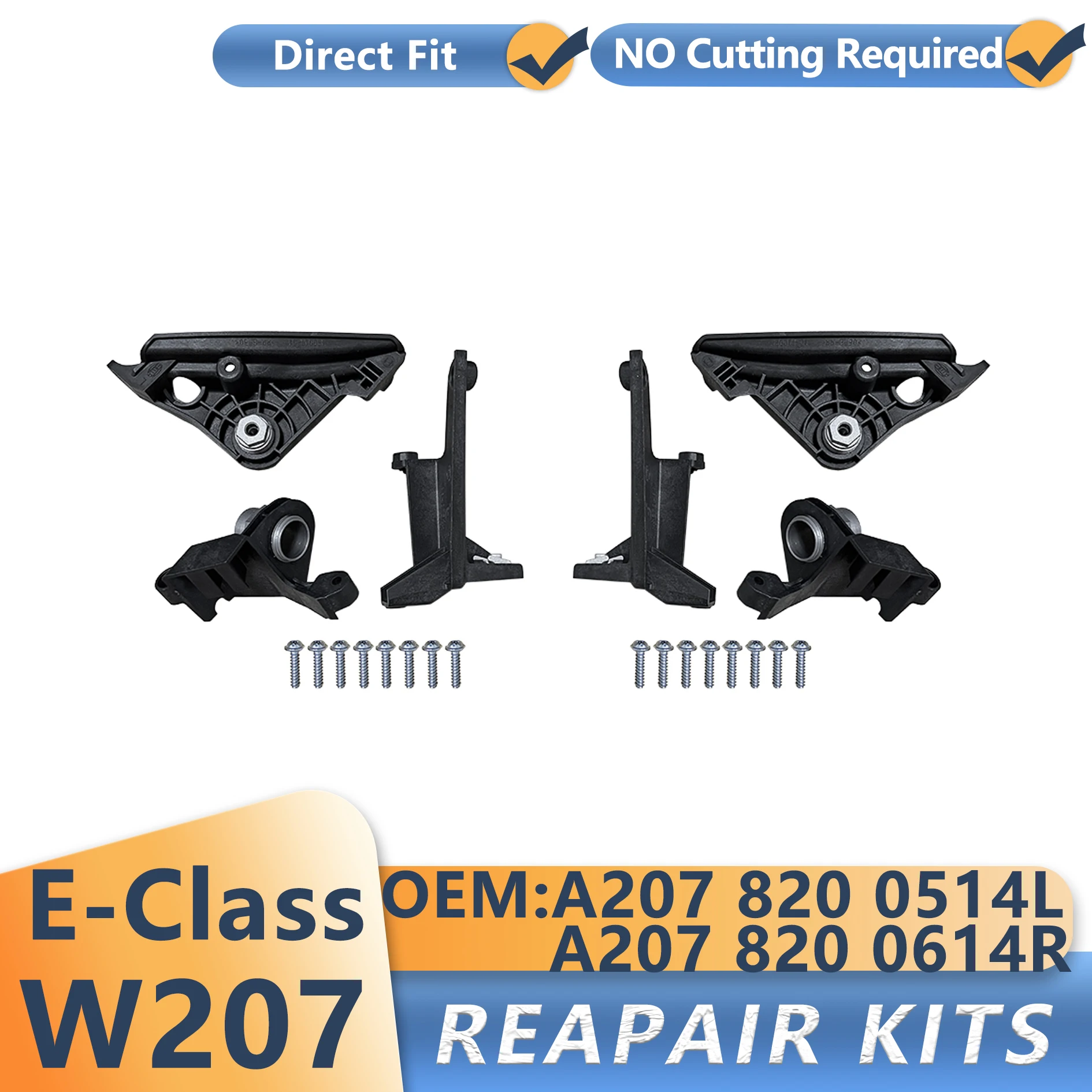For E Classe W207 2013-2016 Headlight Repair Kit Headlight Bracket Claw Car Repair Parts 2078200614 2078200514