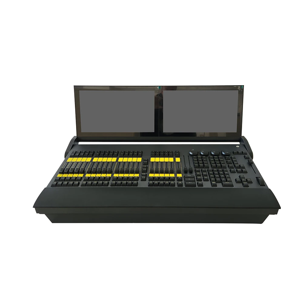 Contrôleur d'éclairage pliable A2 double écran DMX512 pour éclairage de concert d'événement de scène avec Intel i5 4 Go de RAM 120 Go SSD ArtNet RDM