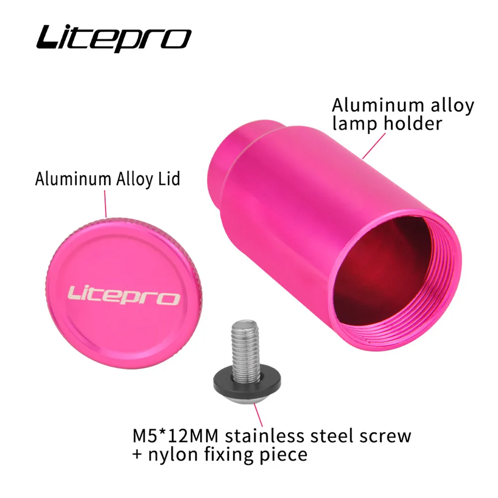 Litepro For Birdy Bike Front Fork Aluminum Alloy Quick Release Lamp Holder Gopro Sports Camera Rack Clip