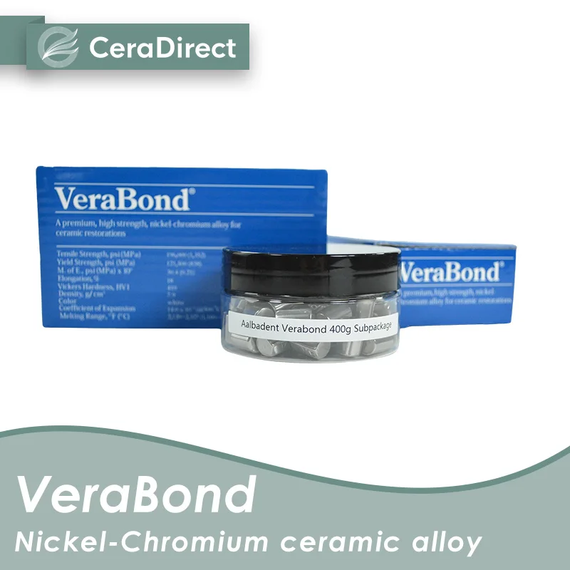 CeraDirect Dental lab Materials VeraBond Nickel-Chromium ceramic alloy 400g/box Aalbadent Verabond 400g Subpackage promotion