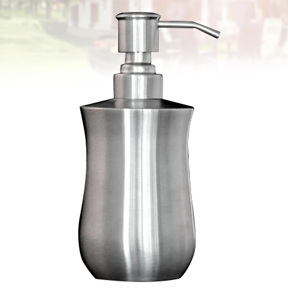 

Stainless Steel H Dispenser Dispenser Squeeze Pump Bottle H Travel Size Silver Bathroom Kitchen Use
