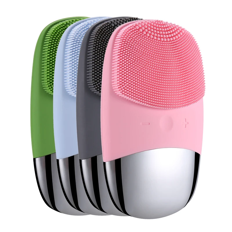 Brosse de nettoyage du visage électrique manuelle, nettoyeur de visage sonique en Silicone, nettoyage en profondeur des pores, masseur de peau, dispositif de brosse de nettoyage du visage