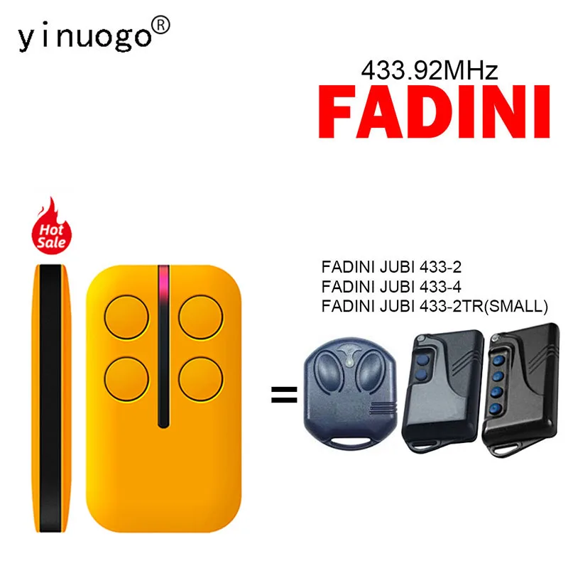 FADINI JUBI 433-2 433-4 433-2TR(SMALL) Remote Control Garage Door Opener 433.92MHz