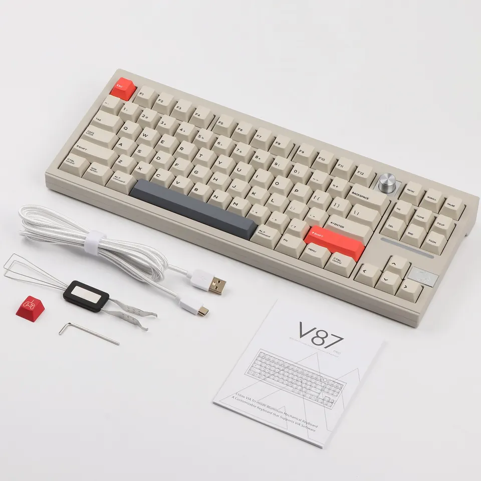 V87 カスタムメカニカルキーボード Cidoo-Bluetoothメカニカルキーボード,v87 pro,ホットスワップ可能な