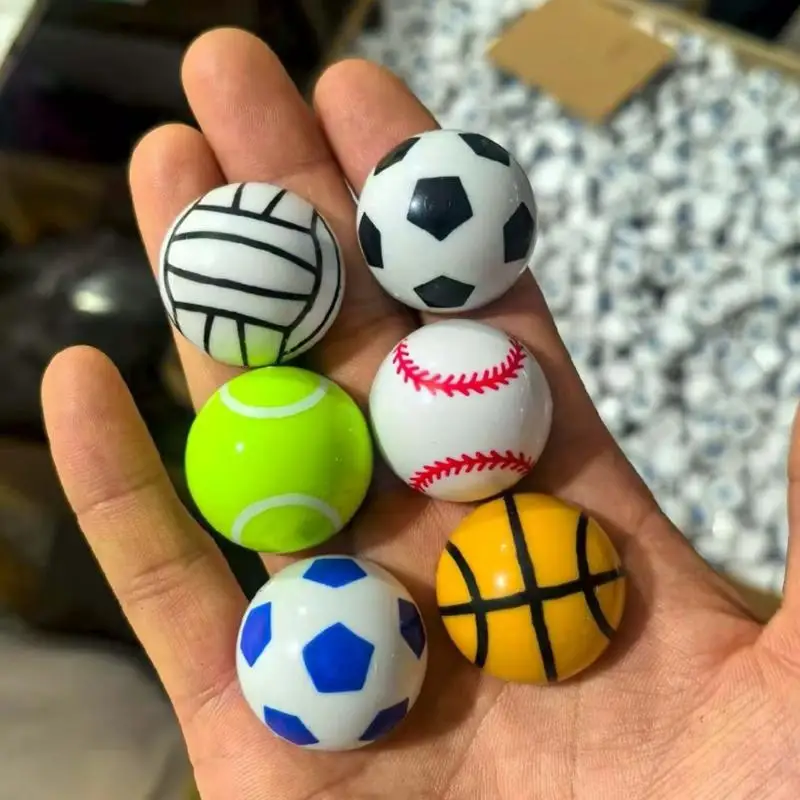3D Print Sports Ball Clicker Keychain Basketball Football Push Button Fidget Toy Pocket-Sized Decompression Tool